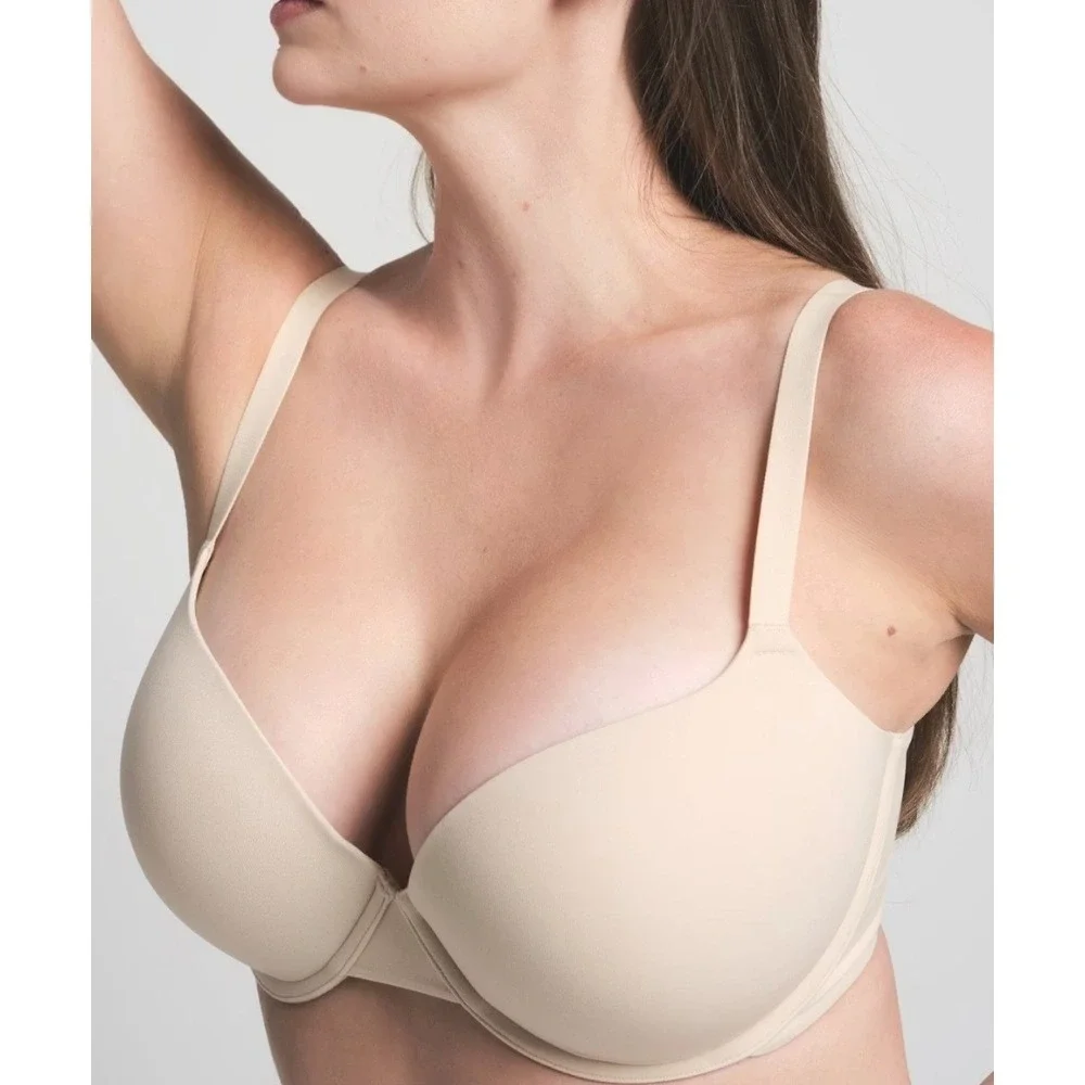Skims Fits Everybody Push Up Demi Bra Sand Underwire BR-UWR-2295 32DDDD